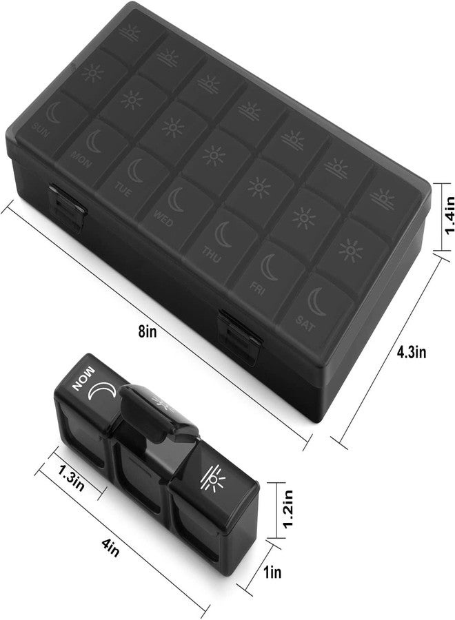 Minitul Pill organizer box for medicine 7 days 3 times | Tablet organizer box for medicine | Weekly medicine organizer pill box for travel & home | Medicine pills organiser & storage box - Image 2
